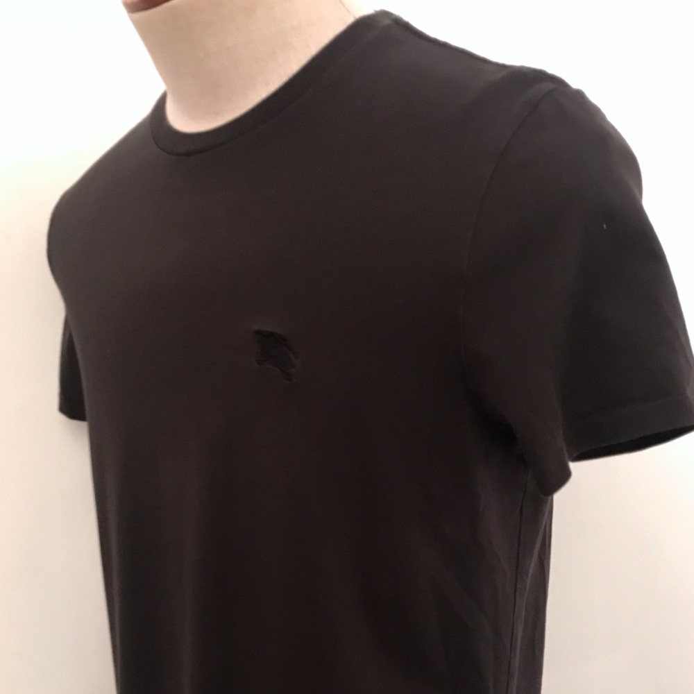 Burberry Brit Designer T Shirt Black On Black Logo (Medium But Runs Small)